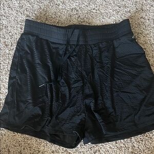 Black Mesh Shorts